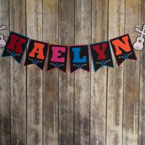 Fiesta Birthday Banner - Fiesta Party - Fiesta Party Decor - Guitar Banner - Dia de Los Muertos - Fiesta Party Supplies