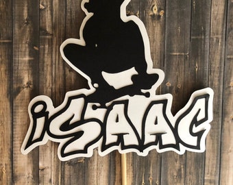 Skaterboard - Skater Party Decorations - Skateboarder - Skateboarding - Graffiti - Happy Birthday - Birthday Banner - Teen Birthday