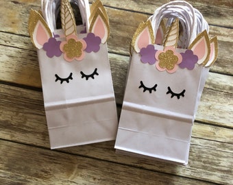 Unicorn Birthday - Unicorn Goodie Bags - Unicorn Favor Bags - Happy Birthday Unicorn  - Unicorn Birthday - Unicorn Decorations -  Goody Bags