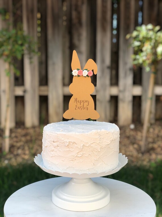 Cake Decorations Easter Cake Plate Easter Bunny Cake Topper Ready