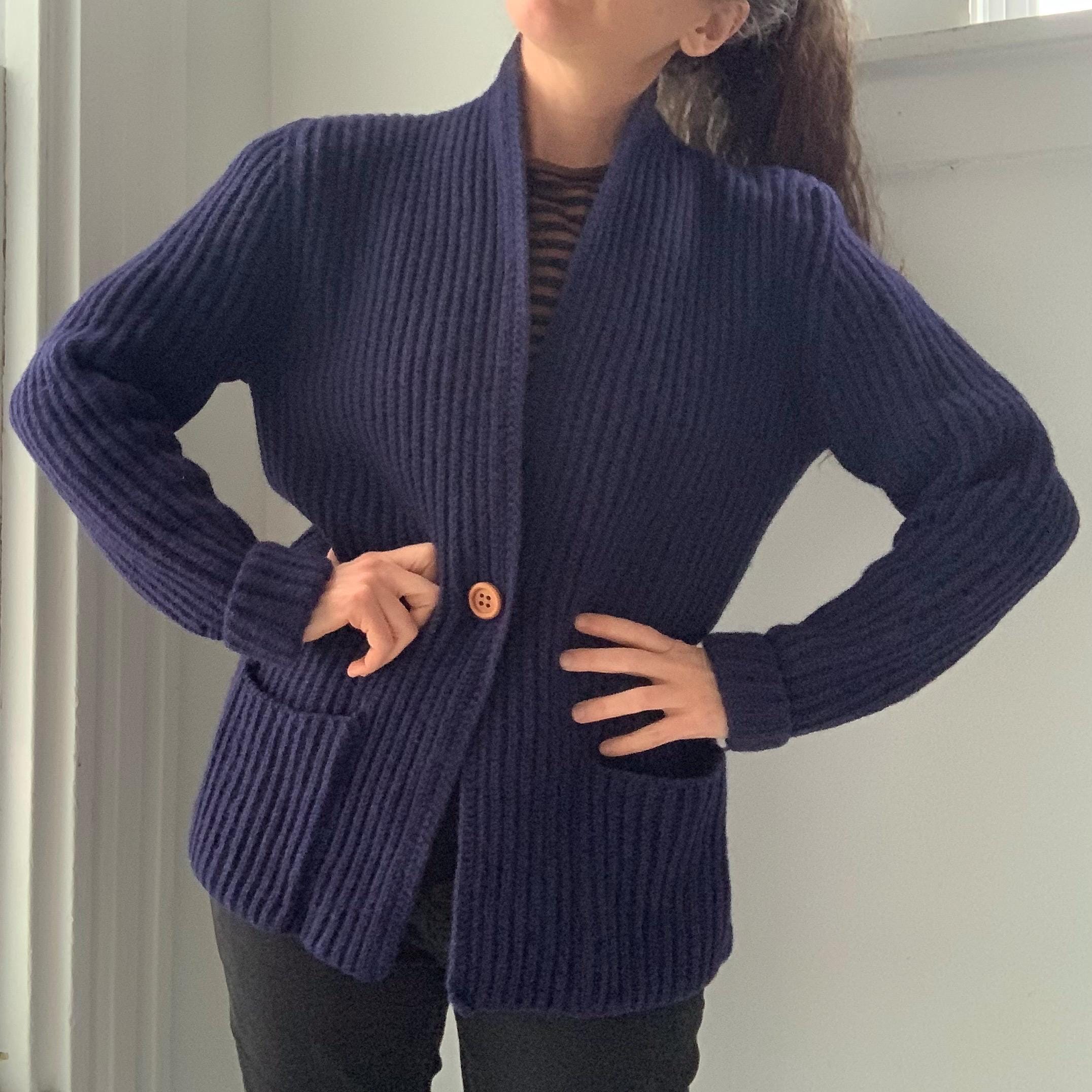 Vintage 80s / 90s Ribbed Wool L.l.bean Cardigan Sweater - Etsy