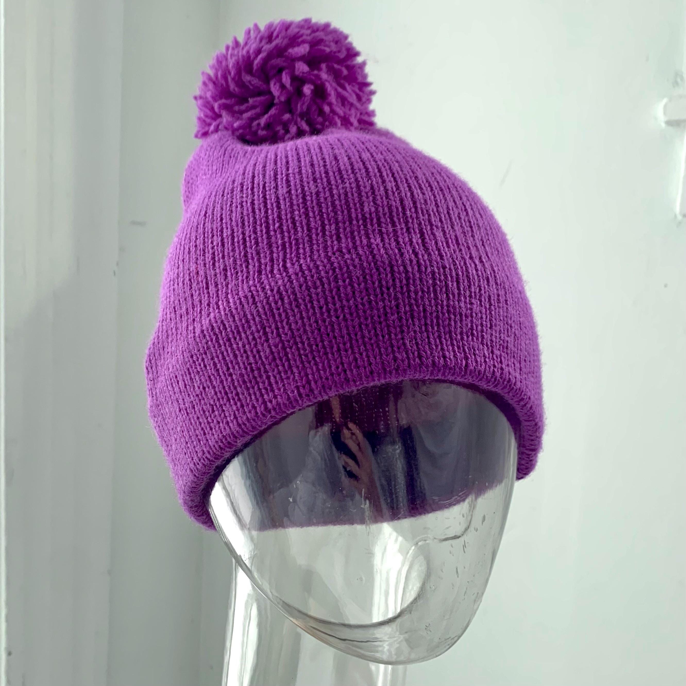 Vintage L.Quest Smith 1970’s 100% Wool Pom Pom Hat. The Pom-pom - Hand-knit Wool Beanie Hat Inspired by Klaus  main image 3