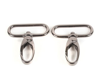 Swivel Snap Hook Bag Hardware 1 1/2" Black Nickel Pack of 2