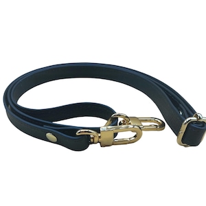 Genuine Black Leather Adjustable Crossbody Bag Shoulder Strap Half Inch