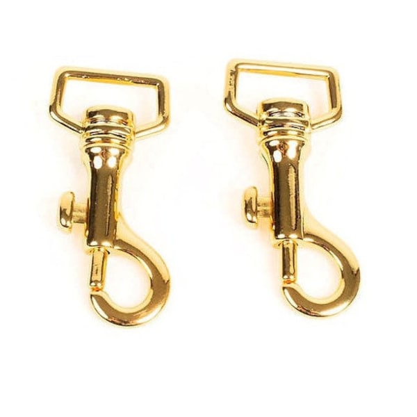 Swivel Snap Clasp 1" Wide Gold Finish - Pack of 2, Dog LeashHook