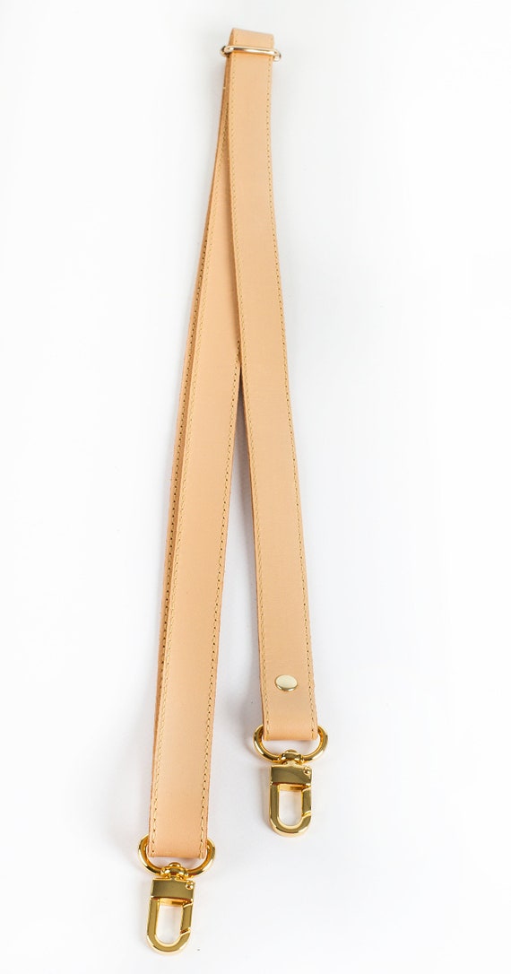 Leather Shoulder Strap with Double-Sided Tan Leather 3/4 Wide