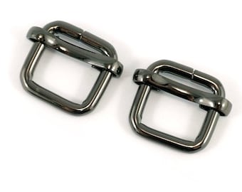 Strap Slider, Adjustable Sliders, Adjustable Purse Sliders, Strap Adjustable Hardware, Bag Strap hardware, Pack of 2, 1/2” Width Gunmetal