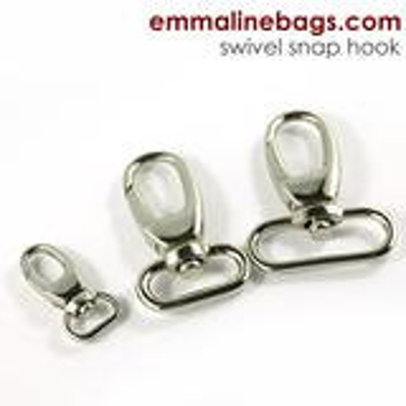 Purse Hardware Swivel Clasp Hook for Bags Swivel Hooks Swivel Snap Hook 12 Nickel Hardware Bag Hardware Handbag Hardware