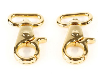 Swivel Snap Clasp Trigger Hook 1 3/4" Long x 1 inch Wide Gold Finish, For 3/4" strap - Pack of 2