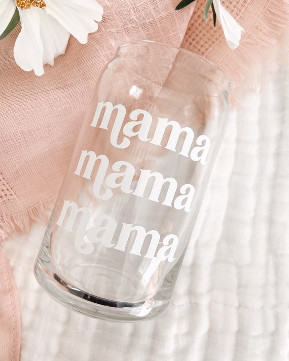 Mama Glass Cup | Glass Beer Can Cup