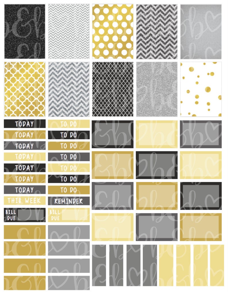 Happy New Year Printable Planner Stickers Weekly Kit - Etsy