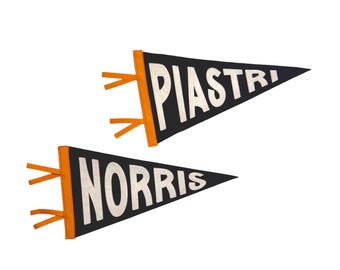 Custom F1 Driver Vintage Inspired Pennant