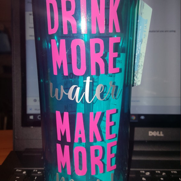 Drink more water make more milk breastfeeding encouragment tumbler cup w water chart 24oz