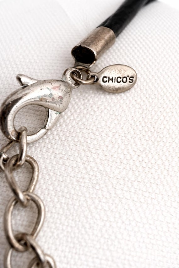 Chicos Gold Tone Interlocking Circle Pendant Neck… - image 4