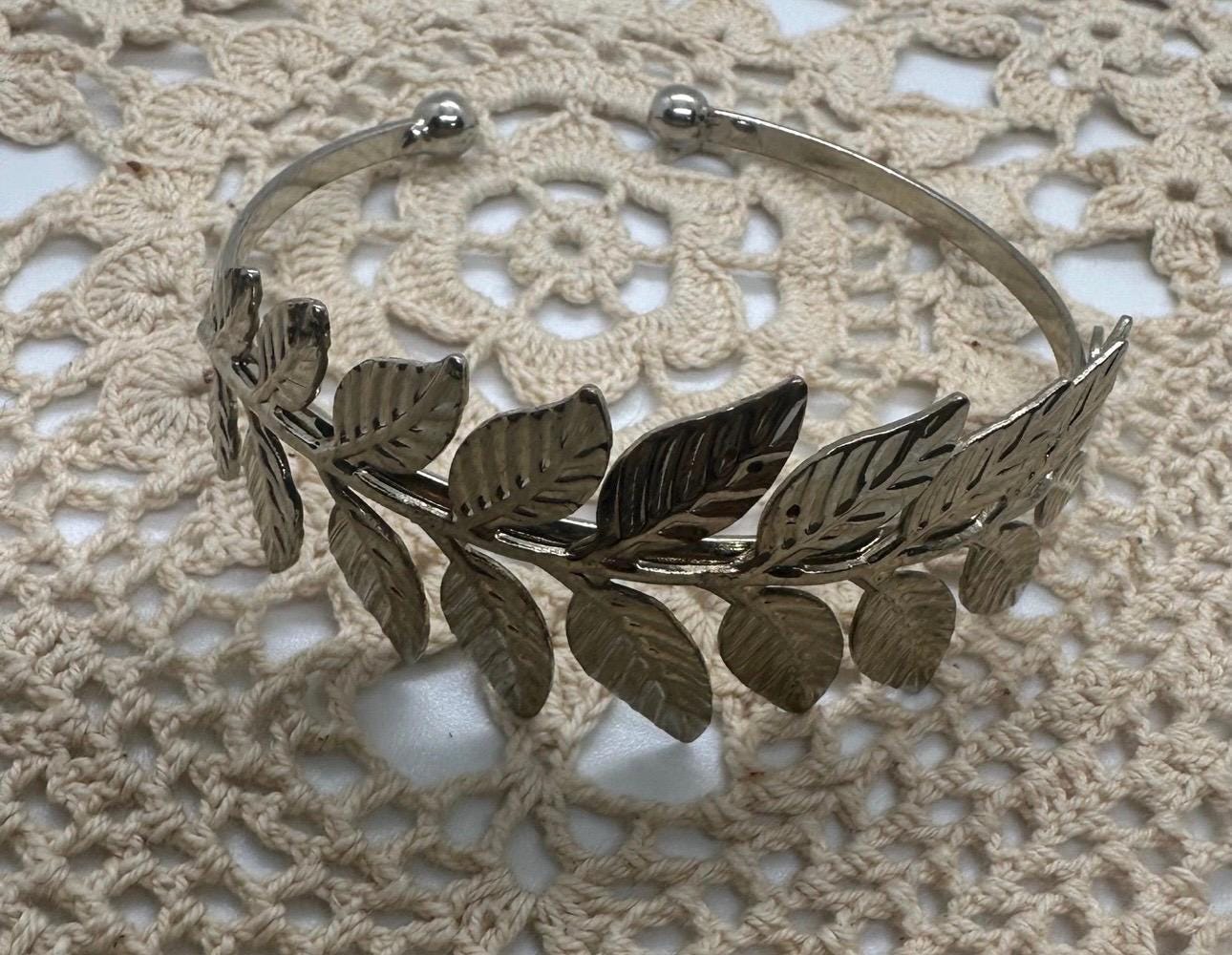 Dreamtimes Bracciale Greco Romano In Foglie Di Alloro – Acciaio Inossidabile Oro, Regolabile, Regalo Donna