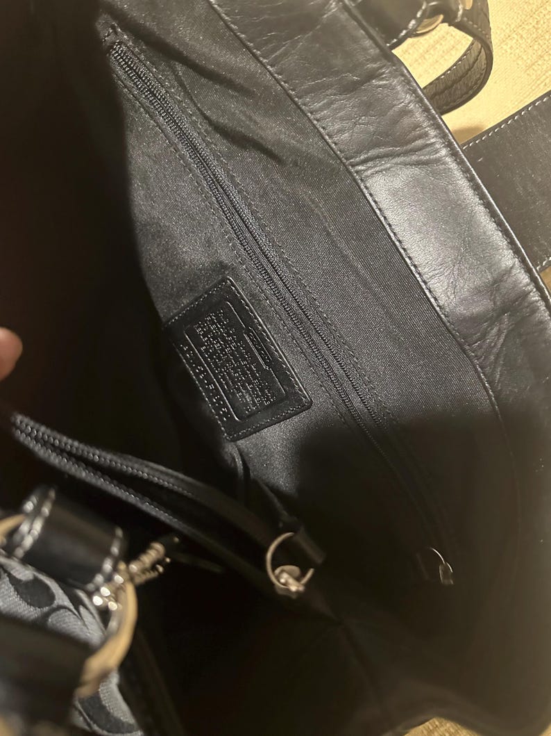 Vintage Black Coach Handbag - Etsy