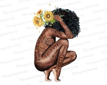 Afro tattoo girl black African Queen