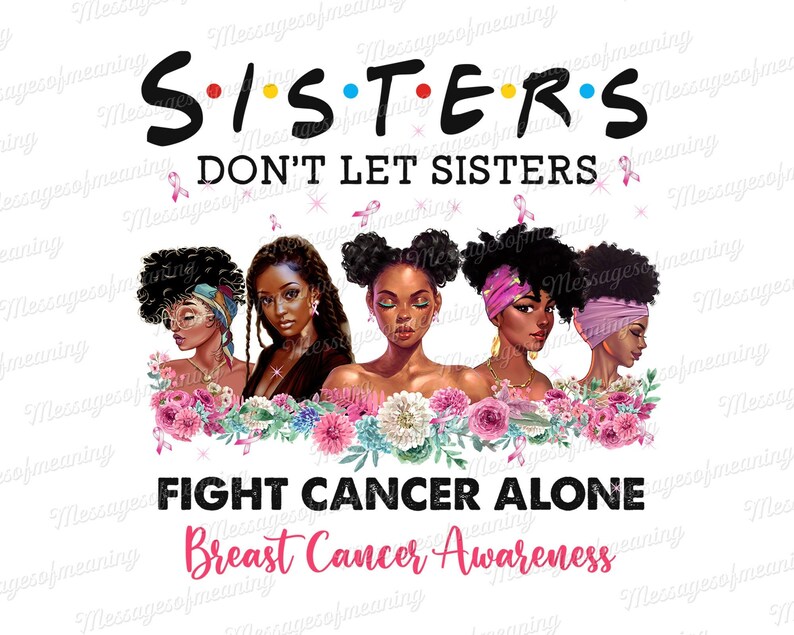 Digital Prints Digital Download Black Women Breast Cancer Awareness Png Instand Download Digital Printable Png Design