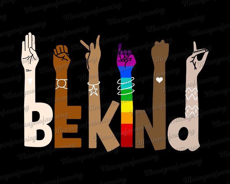 Be Kind Sign Language Png Black Lives Matter Png Kindness image 0
