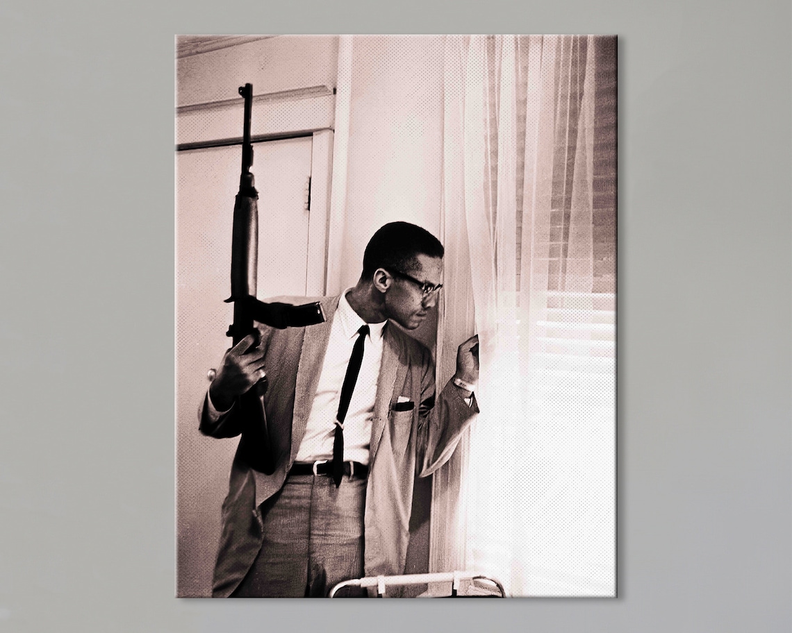 X Canvas Malcolm X Vintage Portrait Wall Art African Etsy