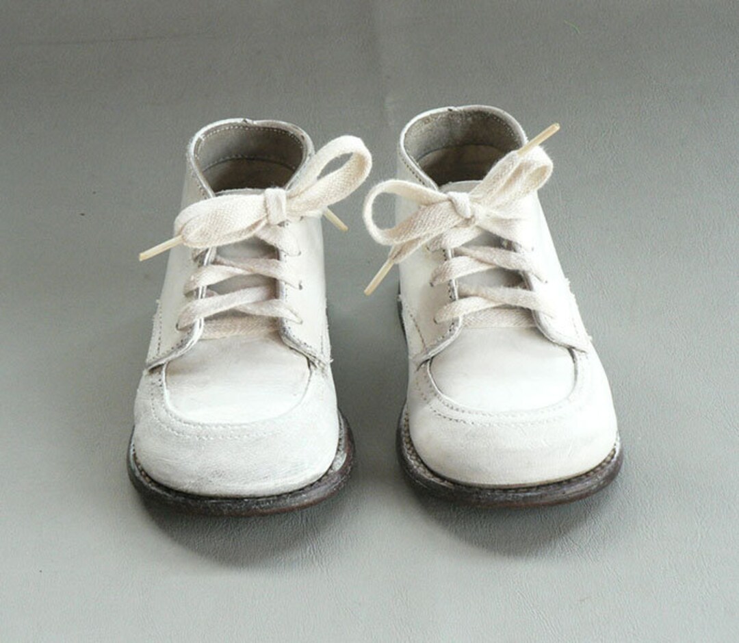 Baby White Leather High Top Walking Shoes Etsy