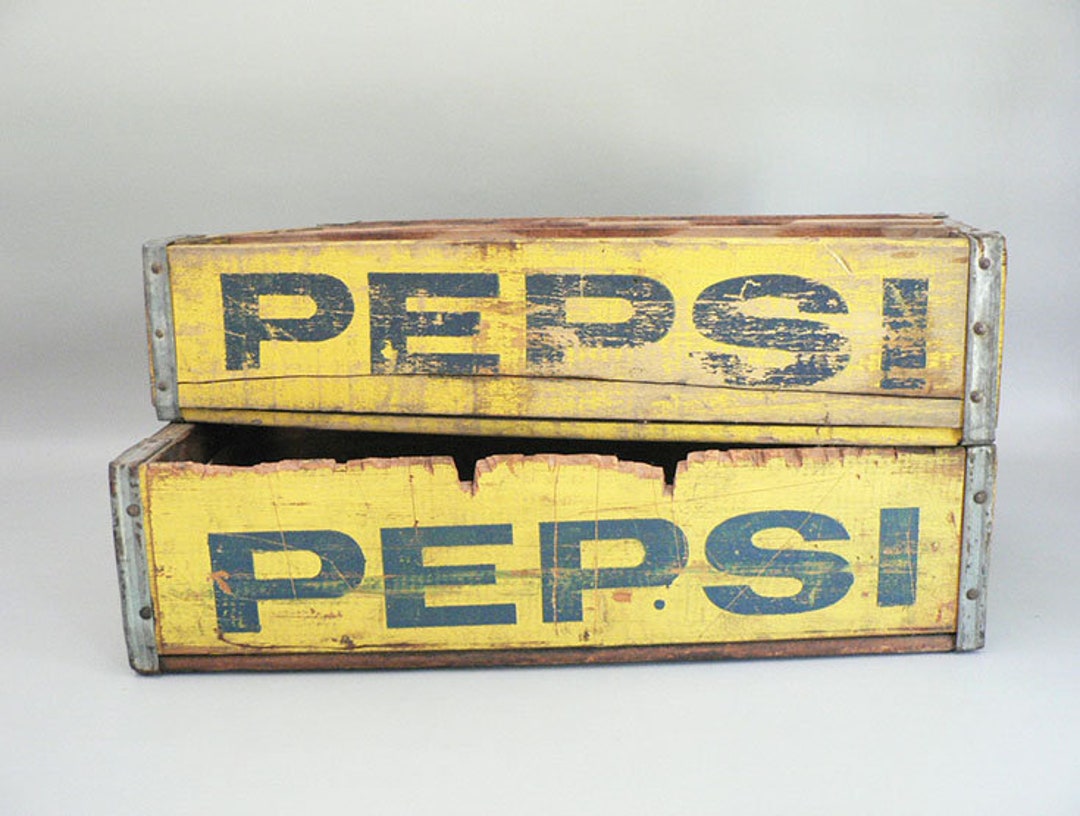 Vintage Wooden Pepsi Crates Etsy