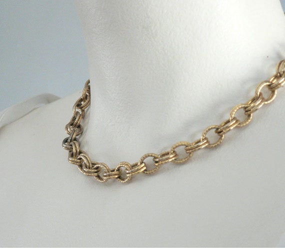 Chunky Gold Chain Necklace - image 2