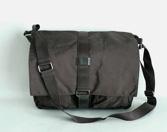 Brown Canvas Messenger Bag