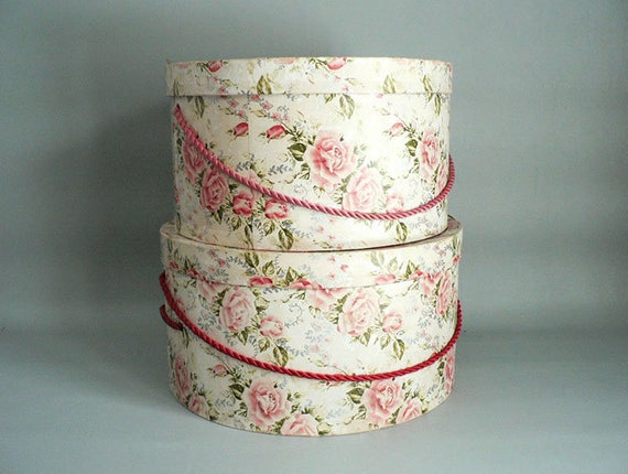 1930s Rose Hat Boxes