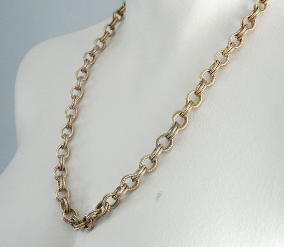 Chunky Gold Chain Necklace - image 1