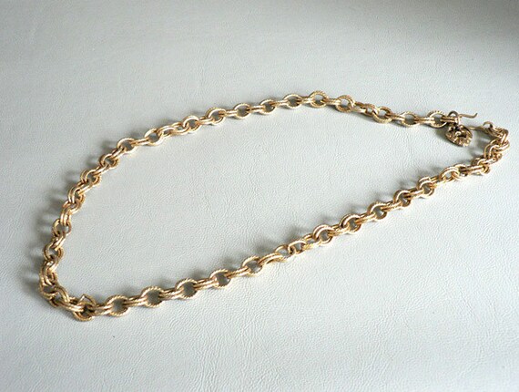 Chunky Gold Chain Necklace - image 5