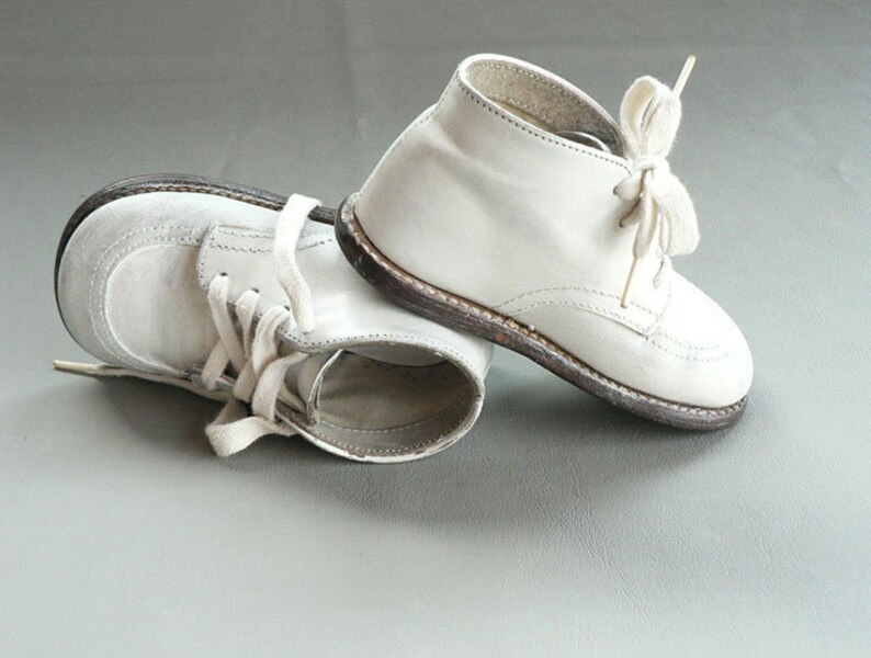 Baby White Leather High Top Walking Shoes Etsy Canada