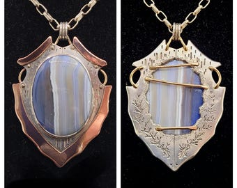 Powered pendant series: Blue Lace Agate