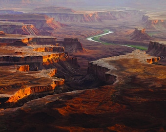 Red Rock Landscape Photography, Panoramic Print, Canyon Overlook, Extra Large Wall Art, Multi-Panel, Canyonlands National Park, Desert Art