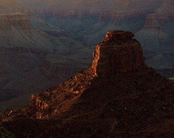 Red Rock Formation, Southwest Sunset Photo, Desert Landscape Photography, Red Rock Artwork, Grand Canyon Print, Western Home Decor, Red Mesa