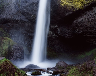 Waterfall Photography Print, Oregon Nature, Columbia River Gorge, Pacific Northwest Photo, Fine Art Landscape Photography, Latourell Falls
