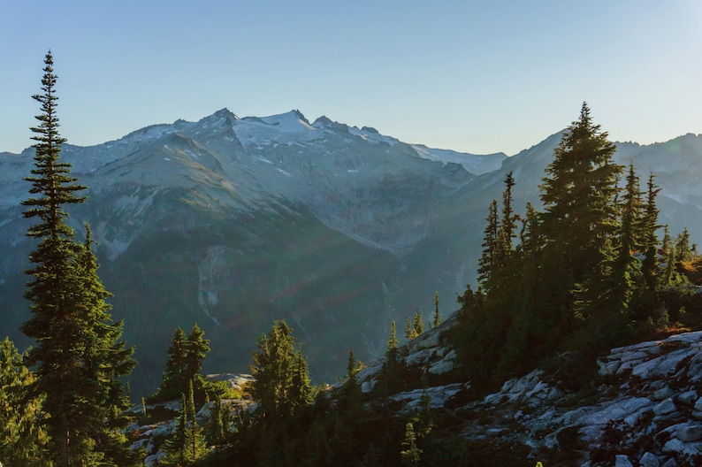 Evergreen State Pacific Northwest Landscape Wahsington Hiking Mountain Sunset Photo Fine Art Nature Photography Blue Summer Sky Trees