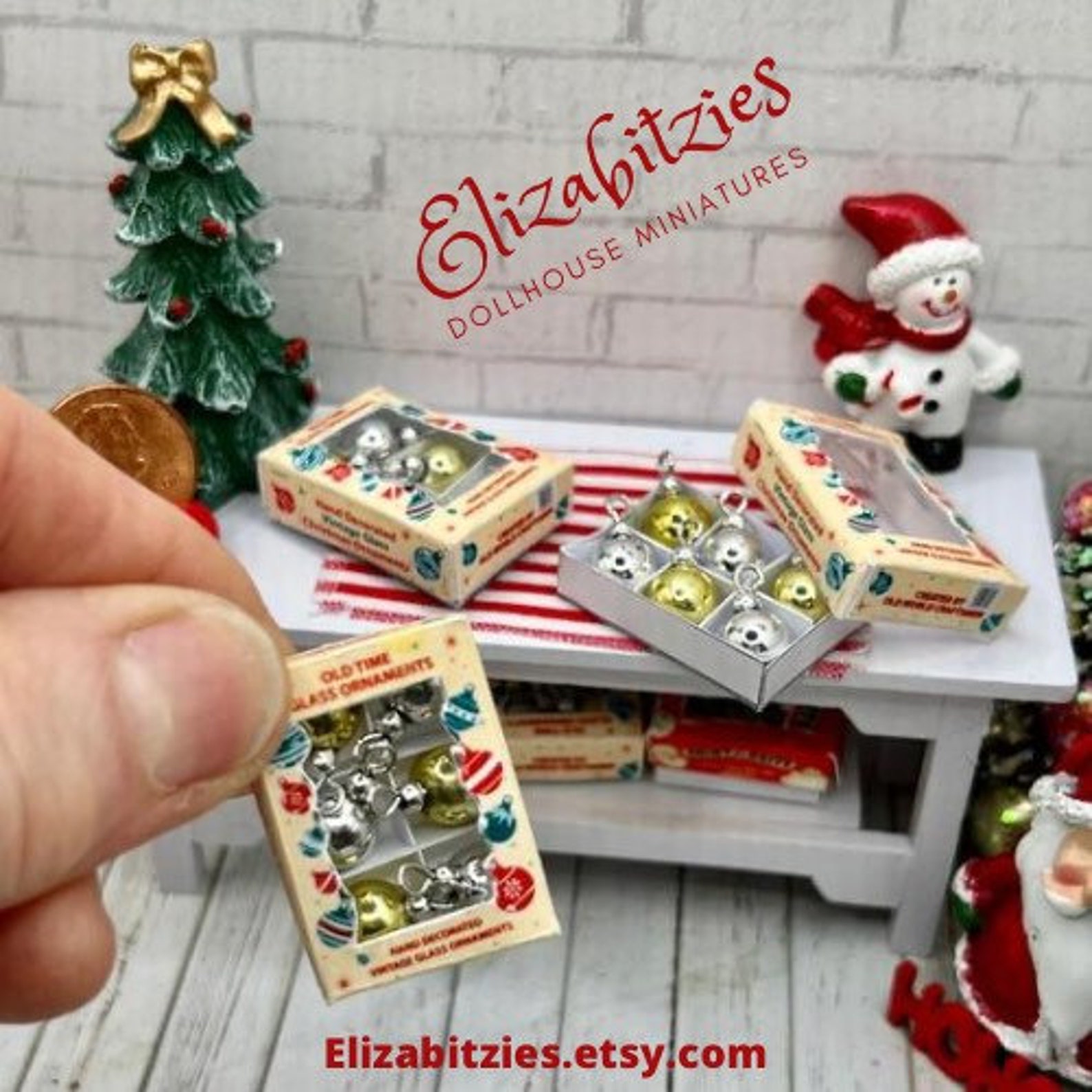 Miniature Dollhouse Ornaments Gold Silver Etsy