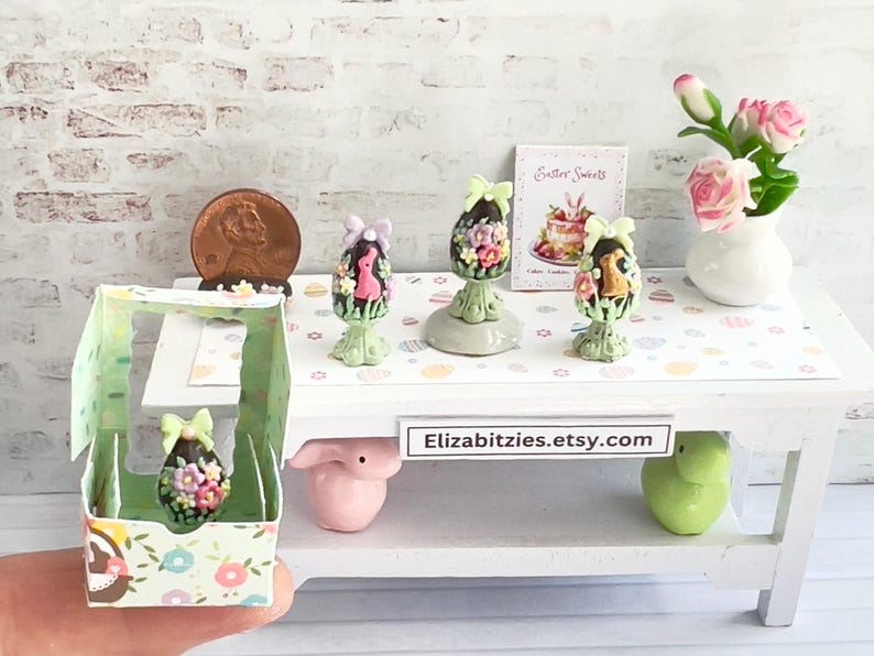 Chocolate Easter Egg(one) on Stand Dollhouse Miniature 1:12 Scale - Etsy
