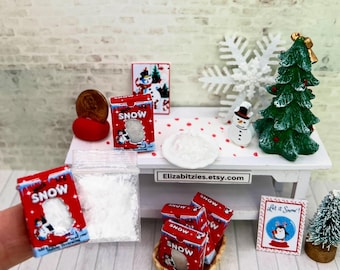 Miniature Box of Retro style Mica Christmas Snow