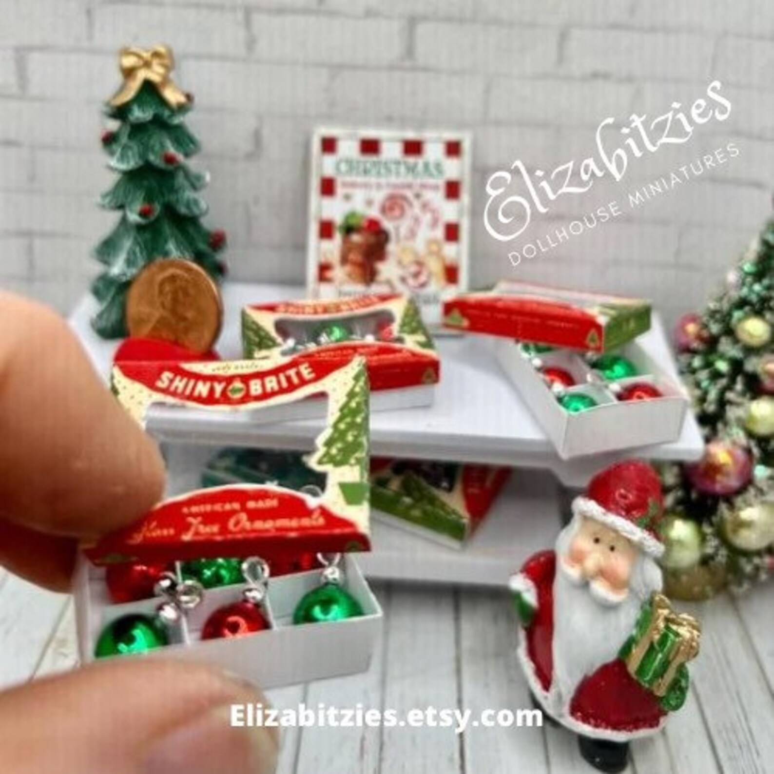 Miniature Ornaments Dollhouse Ornaments in Red/green Etsy