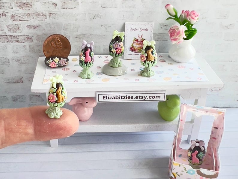 Chocolate Easter Egg(one) on Stand Dollhouse Miniature 1:12 Scale - Etsy