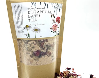 Botanical Bath Tea, Rose, Lavender & Chamomile Flowers, Vegan
