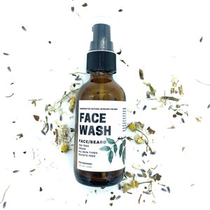 Men&#39;s Face Wash,Tea Tree Face Wash, Beard Wash, Face Wash, Foaming Face Wash,Vegan Face Wash,Sulfate Free