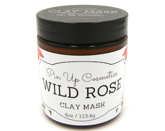 Wild Rose Clay Mask | French Pink Kaolinite, Lavender Essential Oil (4oz)