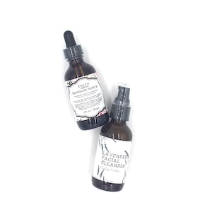 Lavender Vegan Skin Care Duo: Facial Cleanser & Skin Serum