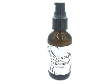 Lavender Facial Cleanser, Natural Facial Wash, Sensitive Skin Cleanser, Face Cleanser, Foaming Face Cleanser,Vegan Wash,Sulfate Free