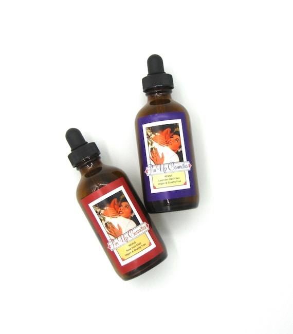 Pin Up Cosmetics Vegan Hair Elixir Set In Rose Lavender Etsy