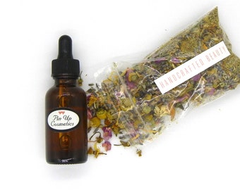Chamomile Facial Serum and Botanical Steam: Vegan Skincare Set