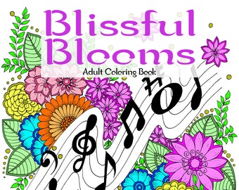 Floral Adult Coloring Book Printable — 33 Hand-Drawn Flower Pages, Instant Download PDF